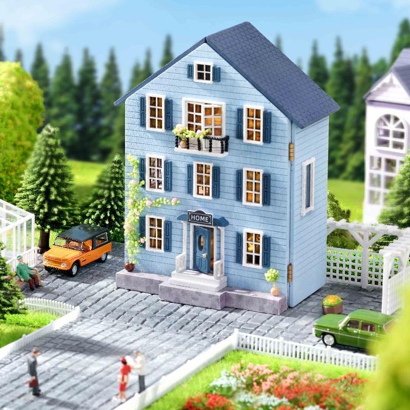 DIY Wooden DIY Miniature House Kit, 1 Box DIY Miniature House Kit, 3D Puzzle, Home Decor Micro Model