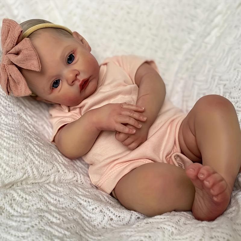 reborn babydoll,48cm Realistic Reborn Doll - Soft Silicone Newborn Baby,Alive 19 Inches Size, Ideal Birthday Toy for Child and Christmas Gift