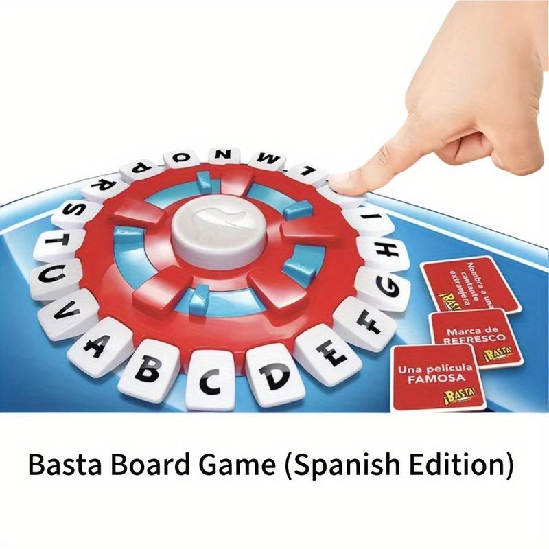 Basta Strategy Board Game, 1 Count Spanish Edition Word Thinking & Quick Letter Challenge, Educational Family Game for Ages 14+ Teenager, Friends, Party