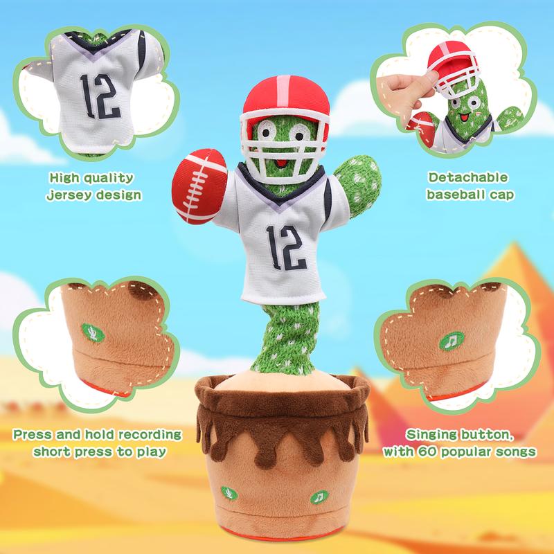 Dancing Cactus Toy, Talking Singing cactus Toys, Repeats & Recording What You Say, interactive toy,christmas 2024 ornament