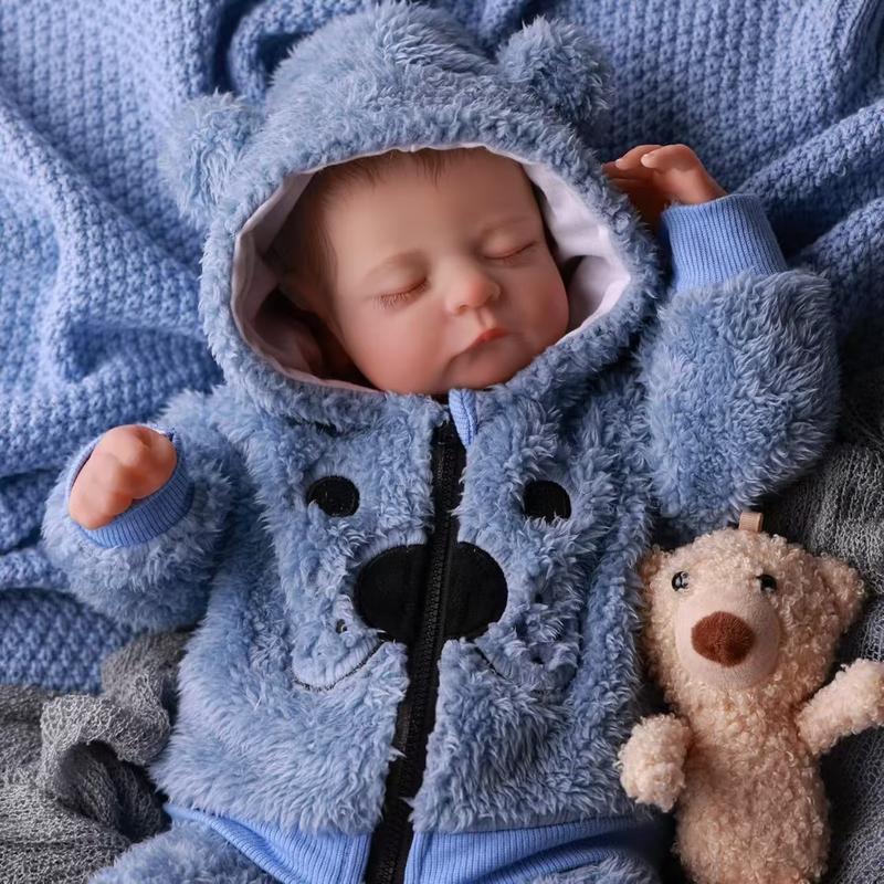 BABESIDE Reborn Realistic Baby Doll Boy - 20-Inch Soft Body Lifelike Newborn Baby Dolls with Cute Blue Clothes for Kids Age 3+ & Collection