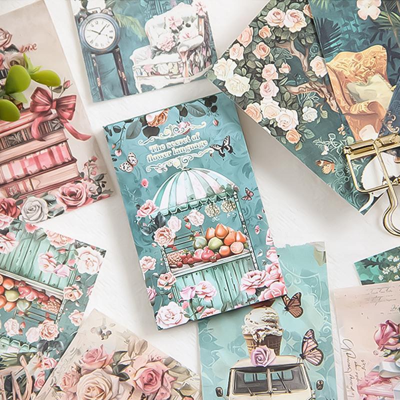 Vintage Dance Theme Material Paper (50pcs bag), Scrapbooking Paper, DIY Decorative Paper for Scrapbooking & Journal Making