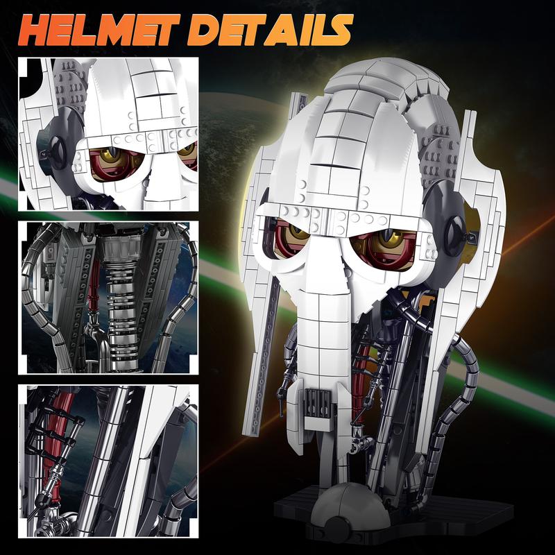 General Helmet Building Set, Restore Classic Building Blocks Model, Halloween,Home Ornament Decorations, for Fans and Children Present (788pcs)