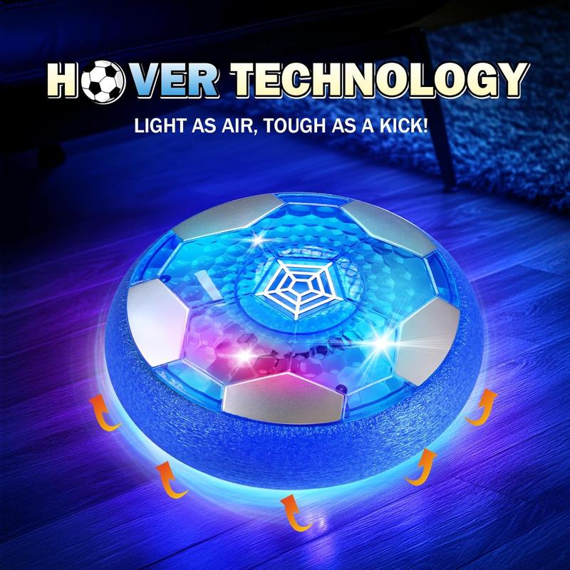 BaLaM Hover Soccer Ball Toys for 3-12 Year Old Boys, Indoor Rechargable Light-up Toys Games Christmas Birthday Gifts for Kids Toddler Girls Age 4 5 6 7 8 9 10 11, Blue