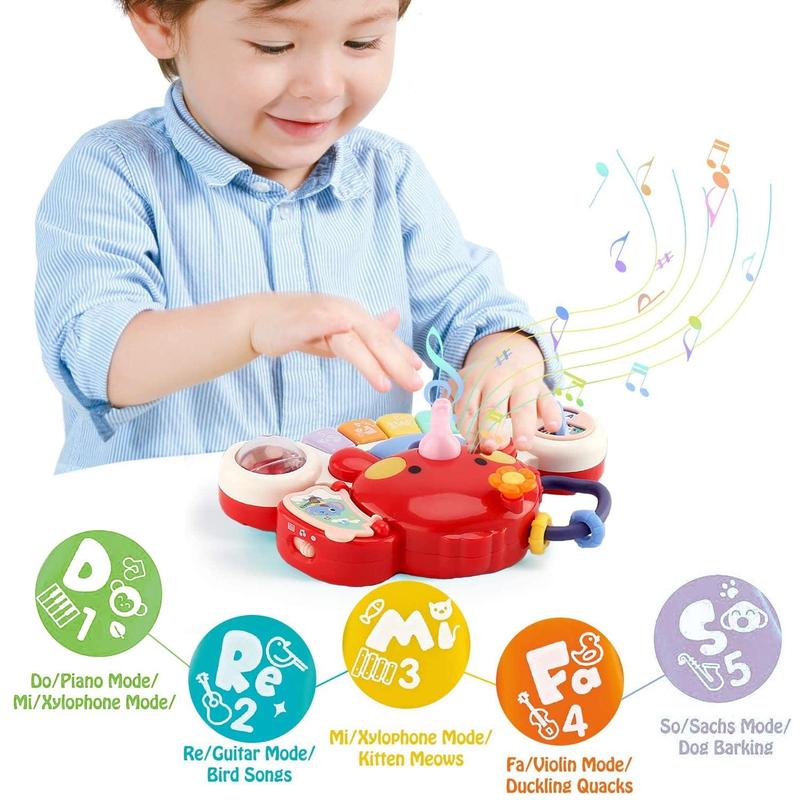 Kids Elephant Piano Preschool Musical Educational Learning Sensory Toy Boys Girls Birthday Christmas Gifts