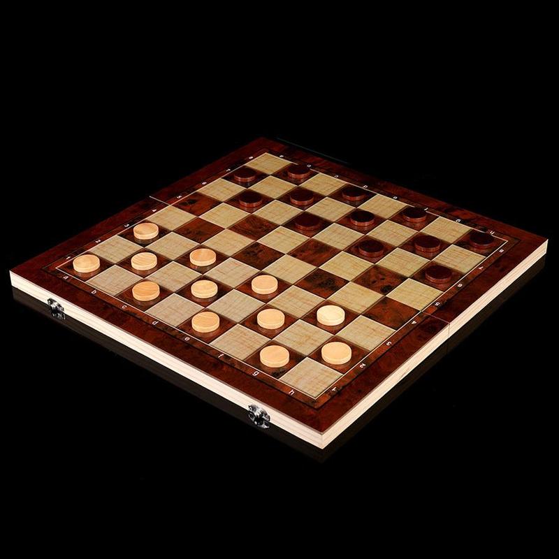 Wooden Chess Board Game, 1 Box 3 in 1 Chess Board Game, International Chess, Western Chess, Double Land Chess, Leisure & Outdoor Recreation Equipment