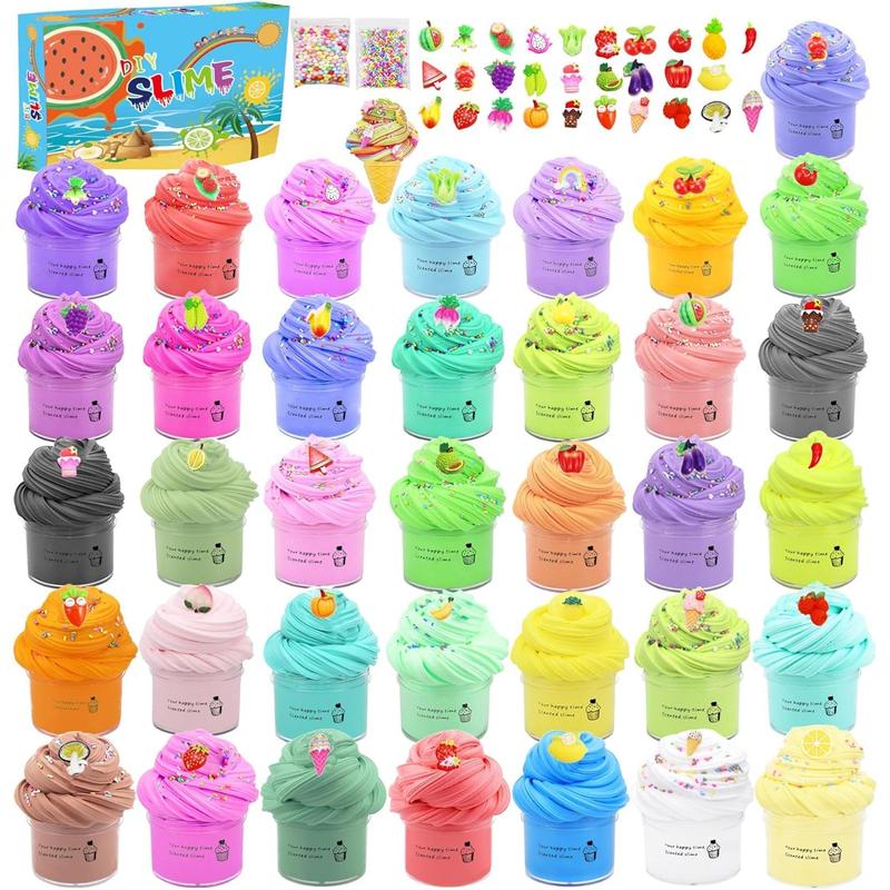 11 Pack Butter Slime Kit,Super Soft & Non-Sticky, Birthday Gifts for Girls and Boys,Super Soft Sludge Toy