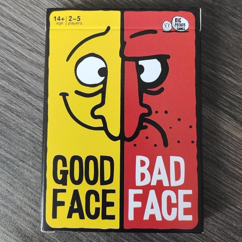 Good Face Bad Face Game Card, 1 Set Funny Party Travel Game Holiday Party Fun Game and Gift, Creative Small Gift, Birthday Party Supplies