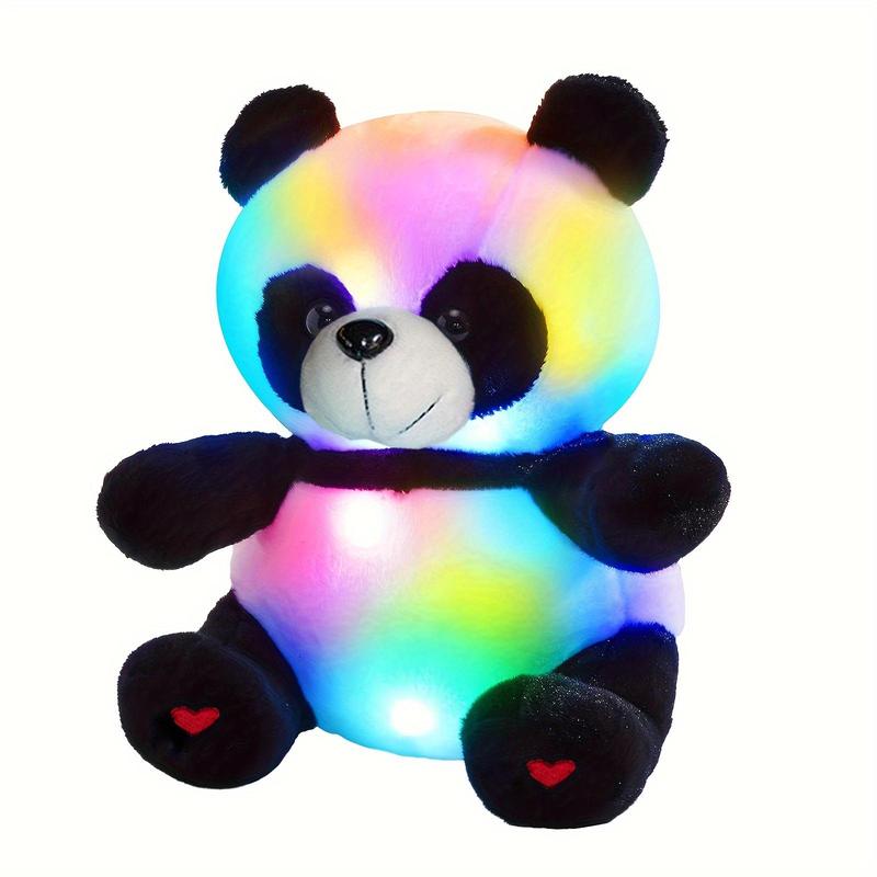 2Sizes LED Panda Plush Toys, 1 Count Glow In The Dark Panda Toys Lighting Up Stuffed Animal Kawaii Plushies Glowing Panda Birthday Gift