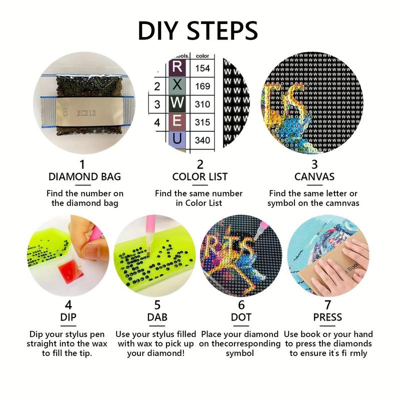 DIY Artificial Rhinestones Arts Painting Kit Without Frame, Curly Hair Girl Pattern DIY Painting, Handmade Craft Wall Art Decoration