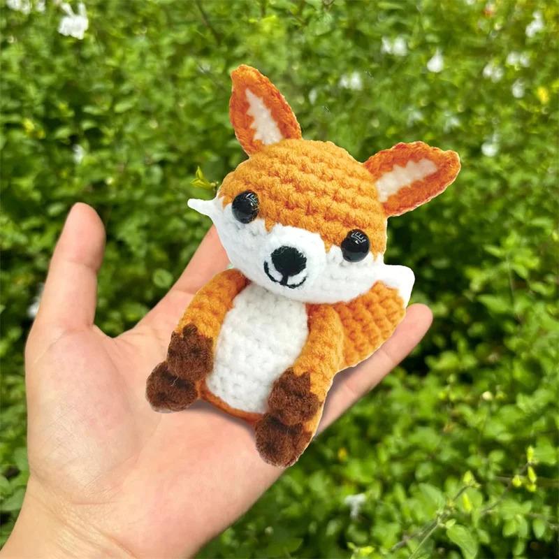 DIY Crochet Animal Kit Withhand Knitting Yarn Needles Plush Doll Easy For Starter Includes Enough Yarn Hook Accessories Tool Set