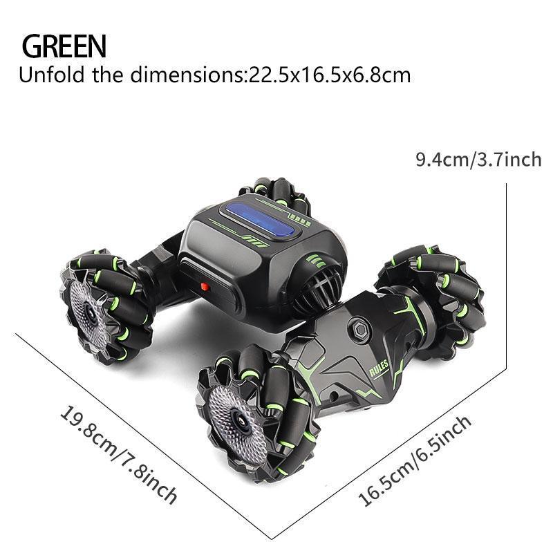 Remote Control Crawling Car Toy, Intelligent Q Crawling Four-drive Force Lever Remote Control, with Dual Meter Remote Control & Joystick Remote Control & 14500 500mAh V3.7 Lithium Battery