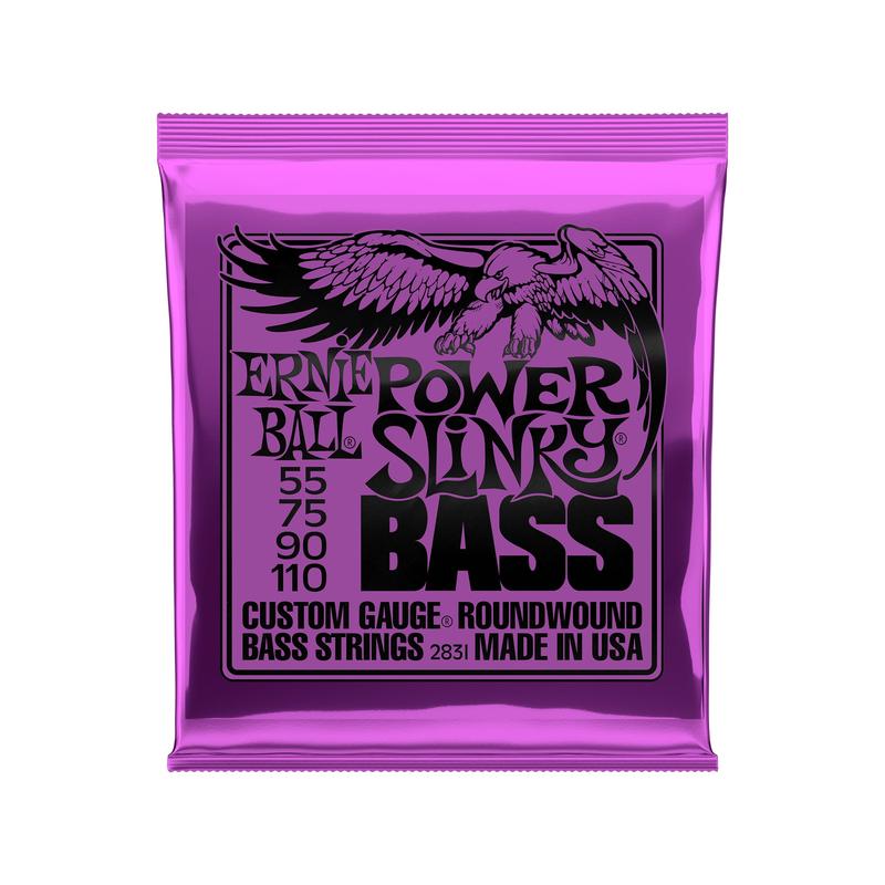 Ernie Ball Power Slinky Nickel Wound Electric Bass Strings - 55-110 Gauge