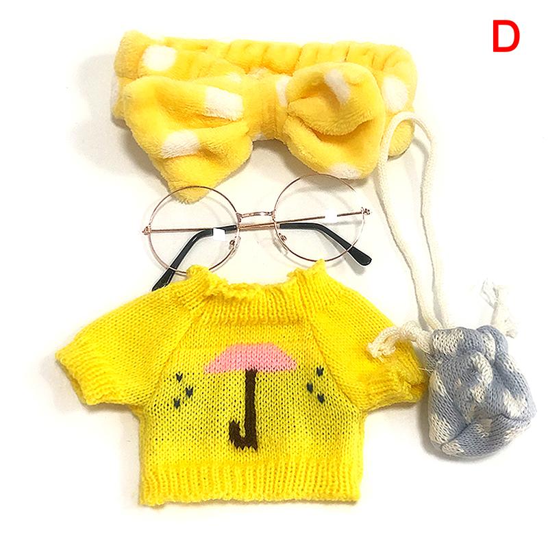 Doll Clothes Set for 30cm Duck Clothes Plush Doll Headband Bag Glasses Outfit