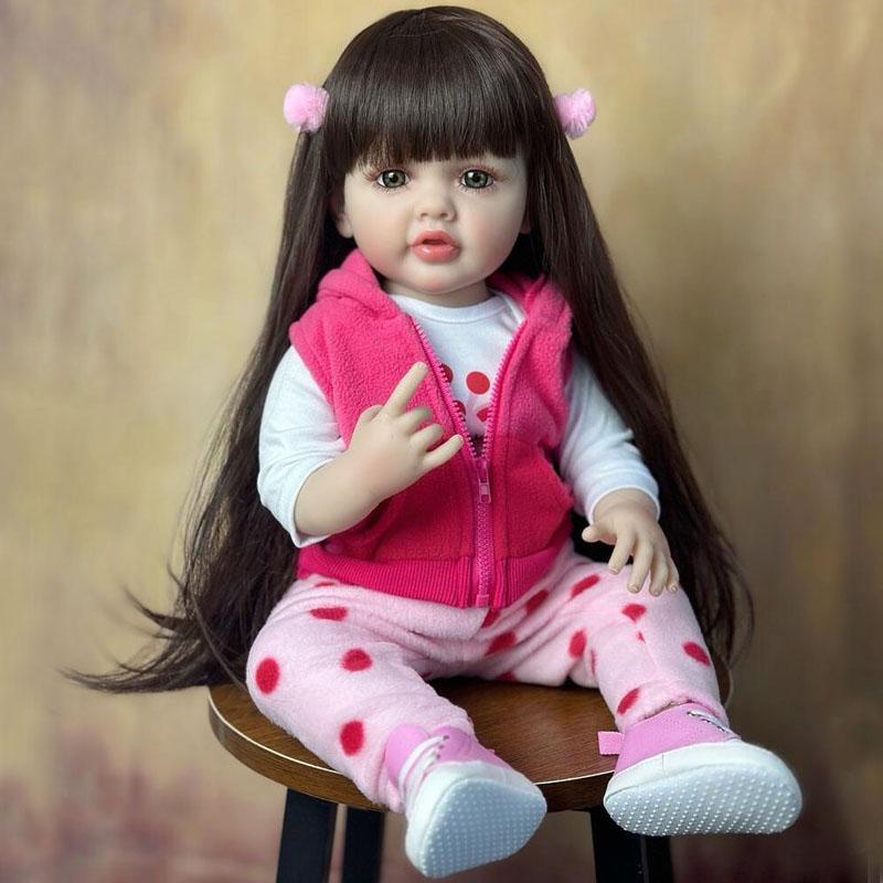 22 Inch Life-like Teenager Girl Doll, Reborn Teenager Doll, Soft Silicone Body Doll, Birthday Gift For Girl, Thanksgiving, Chrismats Gift Set