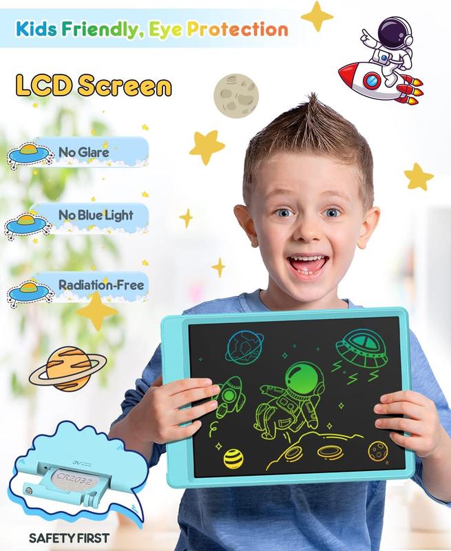 2pcs LCD writing tablet for kids,10-inch color electronic board kids drawing board, early childhood education learning travel birthday gift