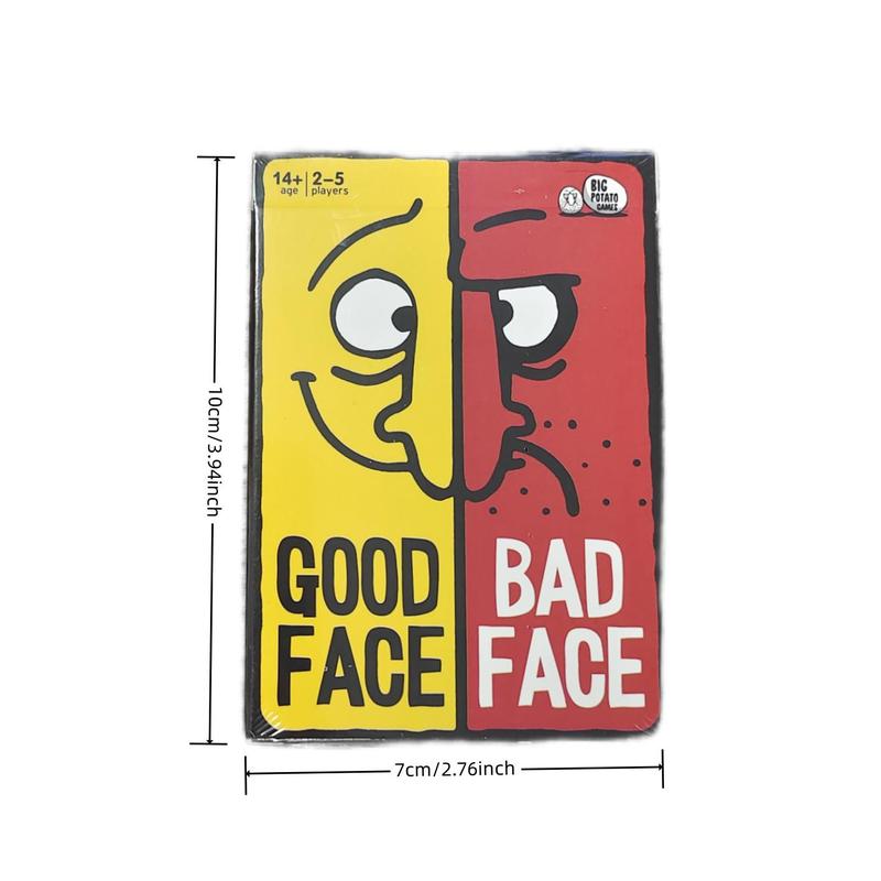 Good Face Bad Face Game Card, 1 Set Funny Party Travel Game Holiday Party Fun Game and Gift, Creative Small Gift, Birthday Party Supplies