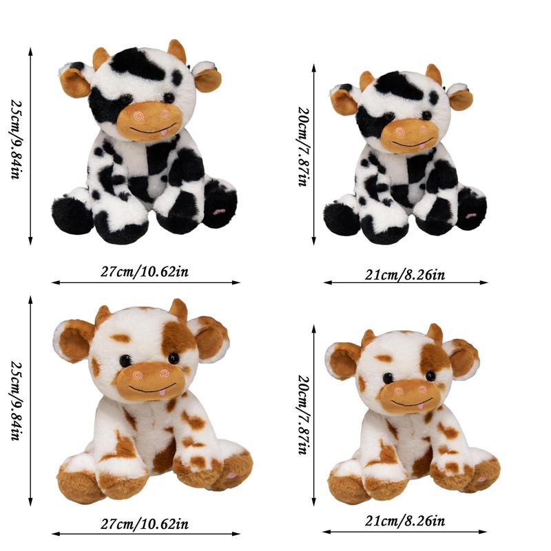 Cute Cow Design Plush Toy, 1 Count Soft & Comfy Animals Stuffed Plush Toys with LED Light, Creative Home Decoration for Gifts