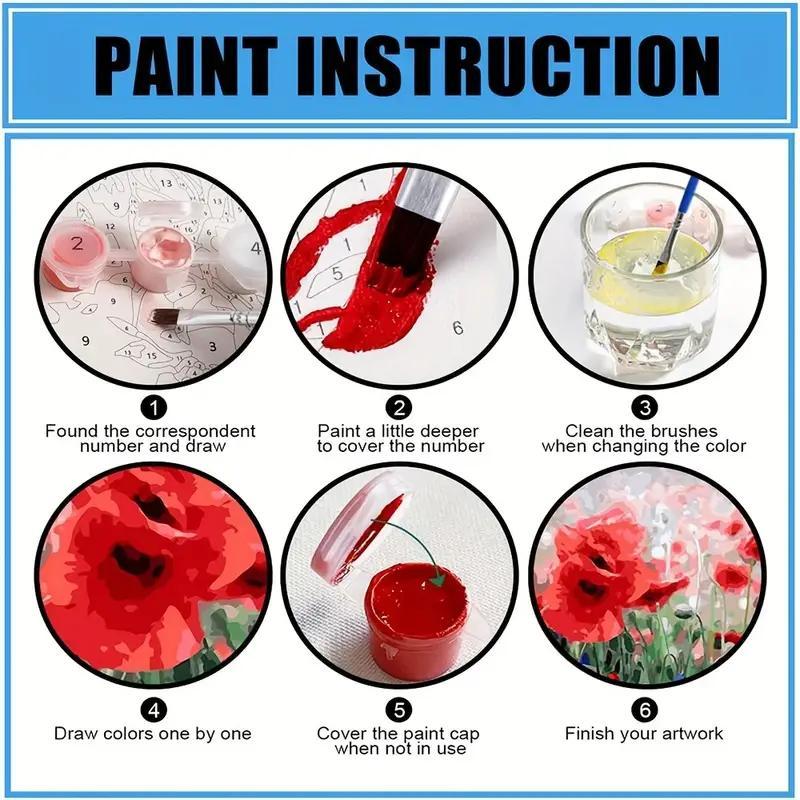 Moon Landscape Pattern Oil Painting Kit without Frame, DIY Acrylic Paint Painting Kit by Numbers, DIY Painting Supplies for Beginner Adults