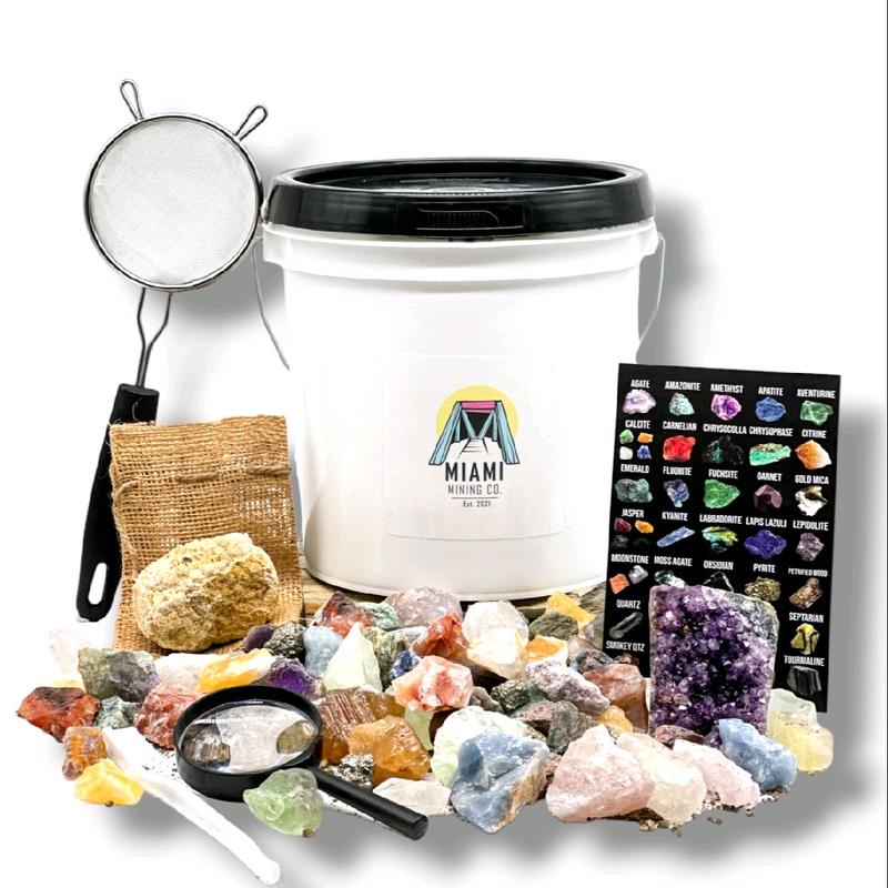 Gem Mining Kit 12 POUNDS of Adventure: Discover Gems and Minerals with our Authentic Mining Kit!