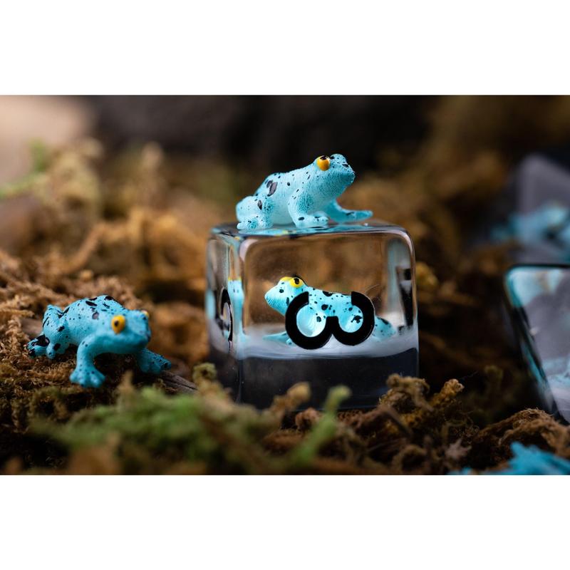 DnD dice sets: Cute Blue Frog Dice Set: Darts of Death Polyhedral DnD Dice - Perfect Gift for Dungeons and Dragons Players