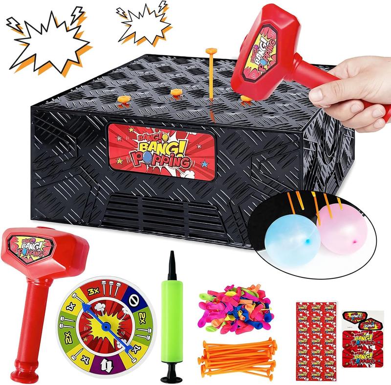 [CHRISTMAS SALE 51%] Whack a Balloon Game,Blast Box Balloon Game,Wack a Balloon Game,Balloon Popping Desktop Board Games for Kid,Adults,Family Party