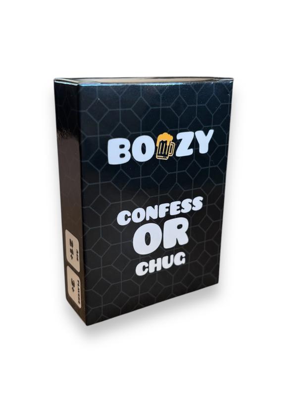 Confess or Chug : Extreme Drinking Card Game For Adults by Boozy