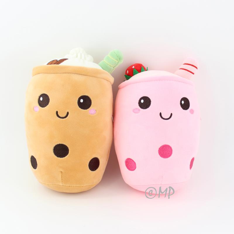 Boba Plush Whip Cream Bubble Milk Tea Cup Stuffed Animals