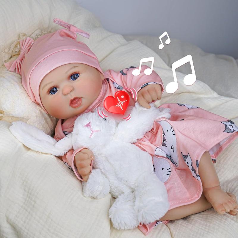 [IN STOCK] Reborn Baby Dolls with Heartbeat Coos and Breathing - Bailyn, 20 inches Realistic Newborn Soft Baby Dolls with Toy Accessories Gift Set for Kids Age 3+