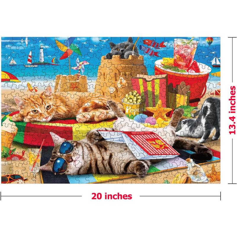 300 Piece Puzzles for Adults Clearance - Jigsaw Puzzles 300 Pieces for Kids Ages 6-8 8-10 10-12 - Beach Vacation