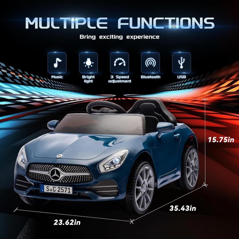 12V Mercedes-Benz CLS 350 Licensed  Car for Kids, Remote Control, MP3, USB, LED Lights, Four-Wheel Suspension, Ages 3-8 ride-on toy remote control boy girl