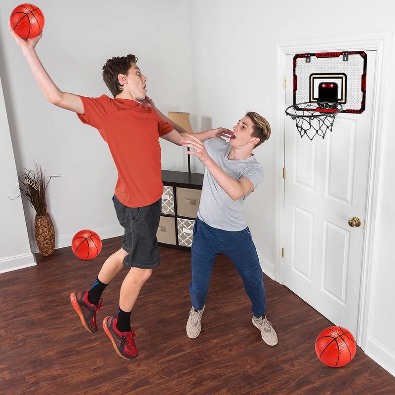 Indoor Mini Basketball Hoop Set with Electronic Scoring & Lights