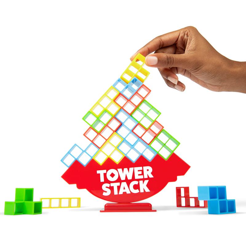 Tower Stack - Head to Head Stacking Challenge, Games for Kids 8-12, Family Games for Kids and Adults by Relatable