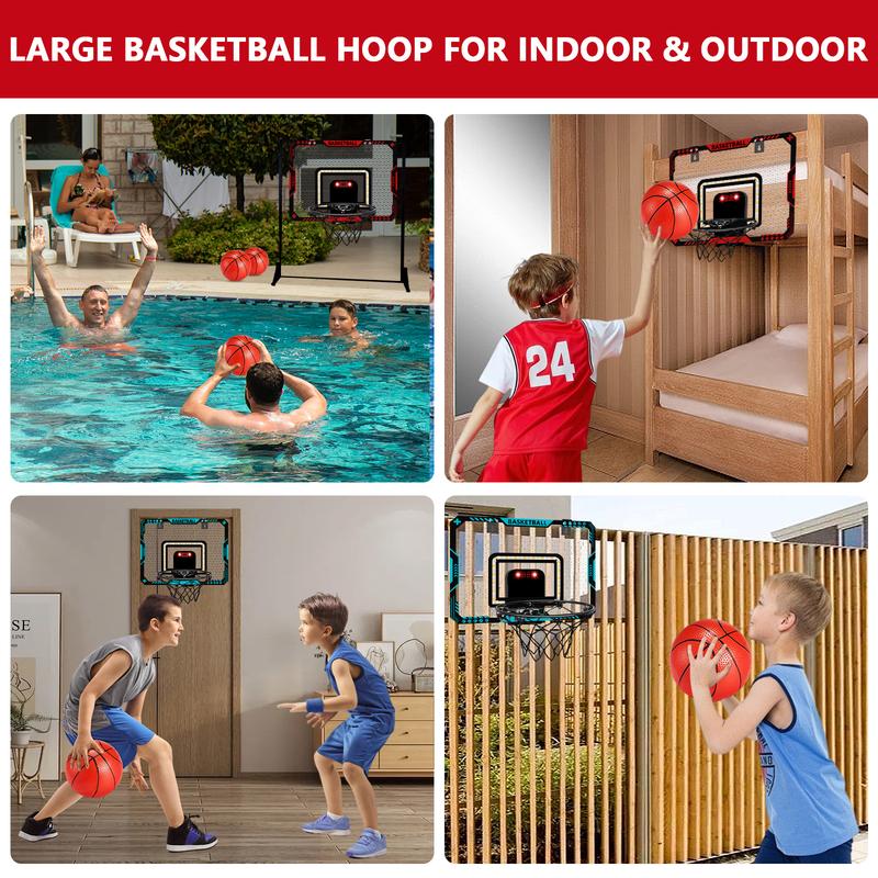 Indoor Mini Basketball Hoop Set with Electronic Scoring & Lights