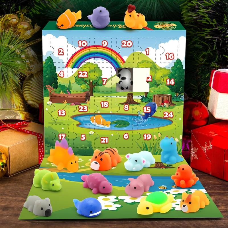 Christmas Advent Calendar 2024 for , 24 Days of Mochi Squishy Assorted  Toys Countdown Calendar, Xmas Stocking Stuffers Gifts for Boys Girls