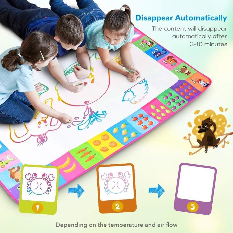 Christmas gift for kids Water Doodle Mat - Alphabet Pattern Kids Painting Toy Board with Magic Pens