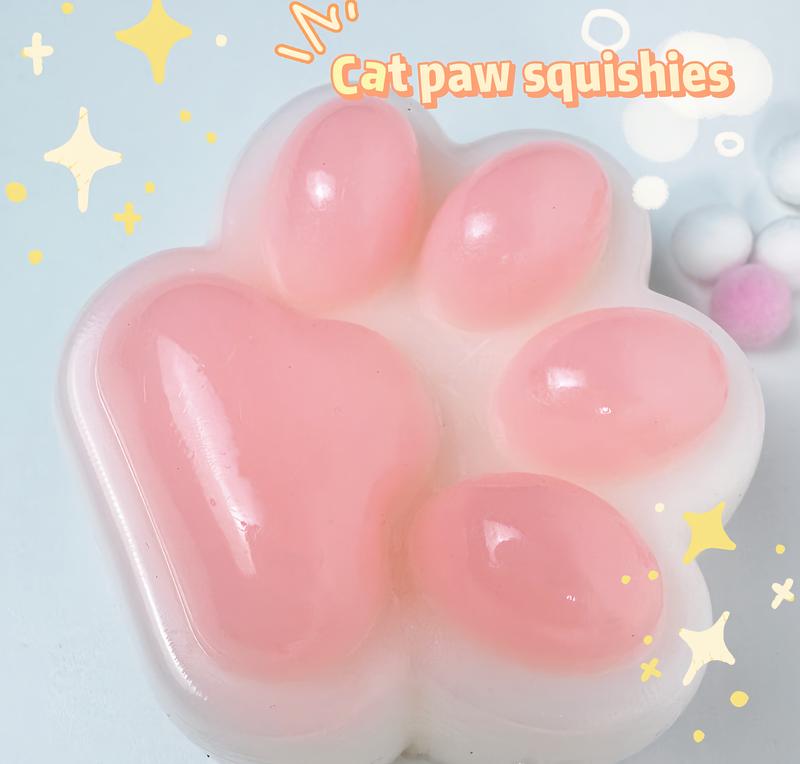 Desktop Relieve Gadgets Stress Relief Toys Cat Paws Taba Squishy Cute Unique Gift for Kids and Adults  Squeeze Toys Slow -Rebound Toy, Hamster Cat Claw Pinch Toys fushigi ball  movietoys juguetes de