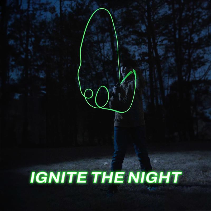 The Original Glow-In-The-Dark String Shooter Toy w  Dual Built-in UV Blacklights - Safe Fun Adult & Kids Rope Launcher Gift