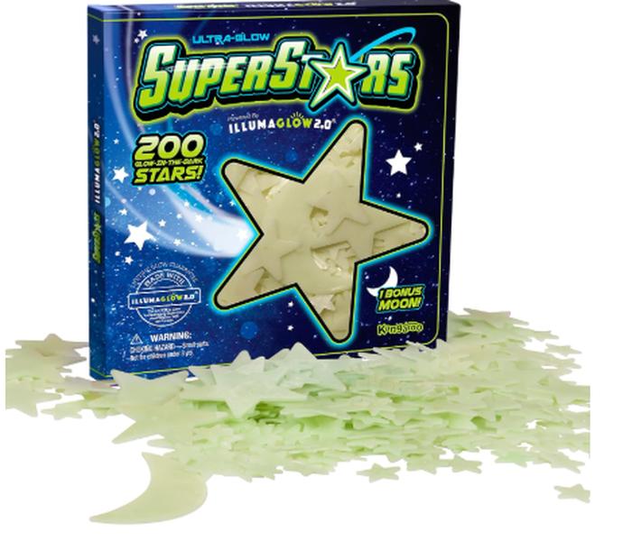 Stocking Stuffers for Kids - Glow in The Dark Stars for Ceiling - Includes Installation Putty, Bonus Moon and Star Constellation Guide, Only Glow Stars Powered by Illumaglow2.0