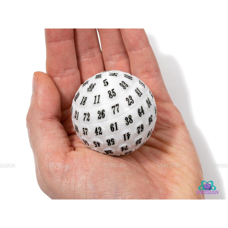 White & Black D100 | 45mm Giant Acrylic Die (1)