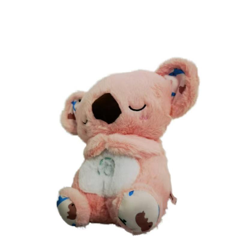 New style  Soothe breathing koala sound and light soothe doll coax sleep story machine music toy