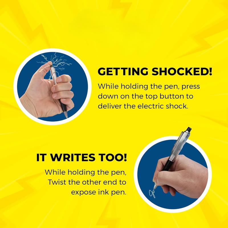 The Ultimate Electric Pen Prank - Practical Joke Toy - Hilarious Shock Pen Prank - Shockingly Fun Gag Gift for Friends and Family (2-Pack)