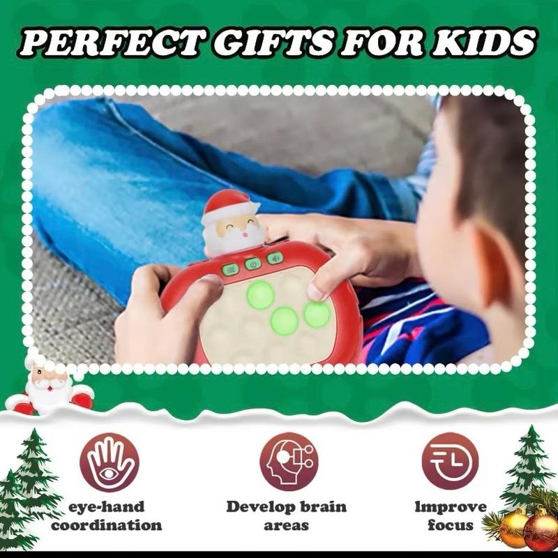 Quick Push Toy Quickly Push And Press Fidget Machine Santa Claus Finger Pressure Bubble Sensory Toy Christmas Gift For Children