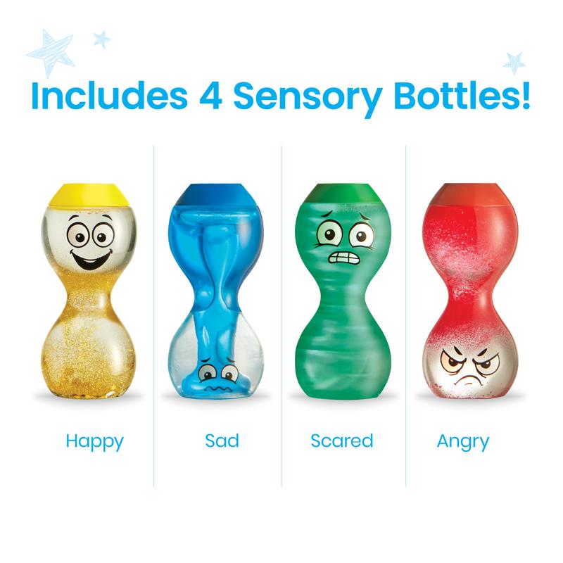 hand2mind Express Your Feelings Sensory Bottles, Play Therapy Toys, Visual Sensory Toys, Mindfulness for Kids, Comfort Items for Anxiety, Social Emotional Learning, Calm Down Corner Supplies