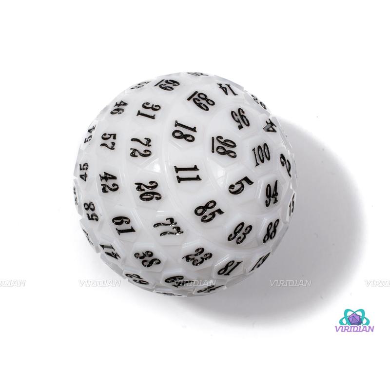 White & Black D100 | 45mm Giant Acrylic Die (1)