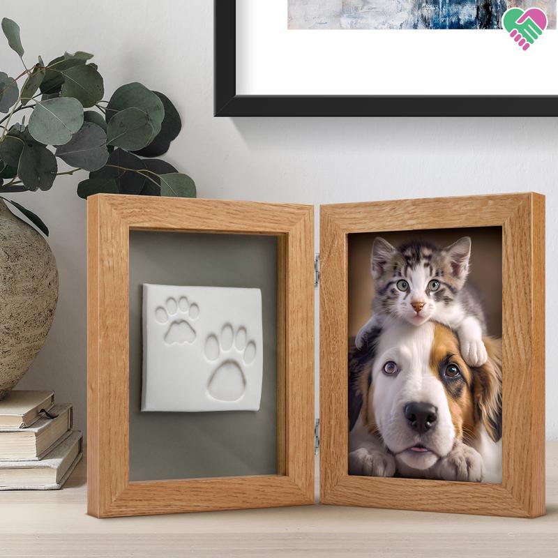 Luna Bean Dog Paw Print Kit - Pet Paw Print Impression Kit - Paw Print Mold for Dogs or Cats - Dog Mom Gifts for Women - Dog Mom Gifts - Dog Nose Print Kit - Cat & Dog Picture Frame - Dog Memorial -test