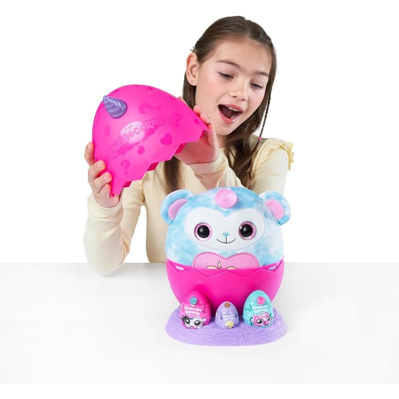 Rainbocorns Eggzania Mini Mania Axolotl Plush Surprise Unboxing with Animal Soft Toy, Idea for Girls with Imaginary Play by ZURU