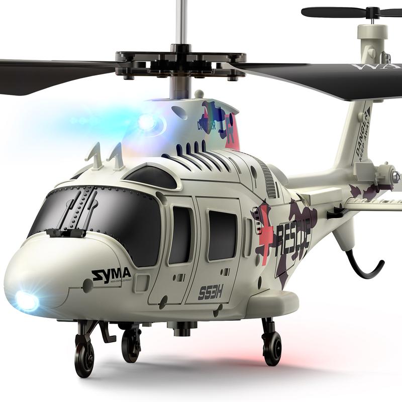 SYMA S53H RC Rescue Helicopter with Dazzling Night Flights,Unique Simulation Design, Low Battery Reminder, Altitude Hold, Perfect Helicopter Toys Gift for Boys and Enthusiast rc helicopter