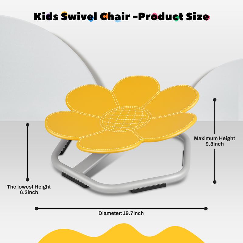 Children's Carousel Spin chair,Kids stress relieving sensory toys,Flower-shaped,can sit and rotate, children's body coordination training,children's Swivel toy chair