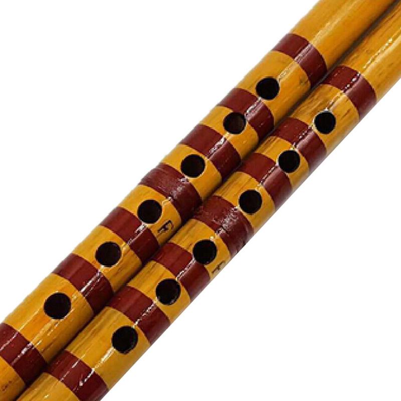 Traditional Long Bamboo Flute Clarinet Student Musical Instrument 7 Hole 42.5cm